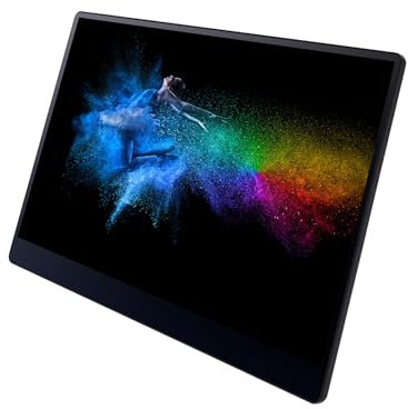 RICOH Écran Tactile Portable OLED 300 nits, 15,6 (15,6) avec Deux Haut-parleurs pour Ordinateur Portable, Ordinateur de Bureau, Mac, PC