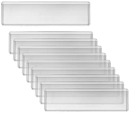 10 Pièces Porte-Étiquettes Porte Etiquette Adhesif Porte Étiquettes Transparent Porte-Étiquettes Adhésives pour Bibliothèque Supermarché Étagère, Boîte Aux Lettres