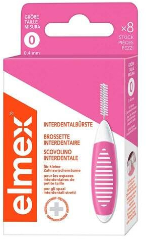 ELMEX Interdentalbürsten ISO Gr.0 0,4 mm rosa 8 St