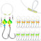 Dovesun Pompano Rigs zum Meeresangeln Pompano Floats Pre Rigged Flapper Rigs Pompano Rigs Angeln Rigs Form Propeller-Kreishaken*10STK