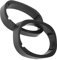Unifizz Car 2Pcs Car Universal Speaker Spacer Mounting Ring Adapter for 6x9 Speaker Plastic 46mm Thickness Black Hollow