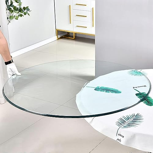 Dessus De Table Ronde Verre Trempé, 70cm Plateau De Table En Verre Robuste, Plateau De Table Meuble Remplacement Transparent, Verre Circulaire Durable Antidéflagrant ( Color : Clear , Size : 35CM(14IN