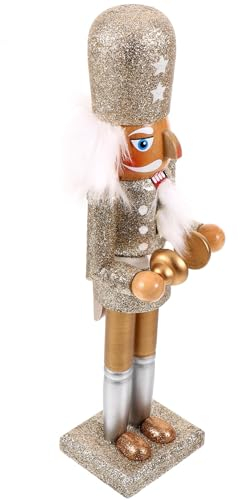 ABOOFAN Holz Nussknacker Figur Soldat Weihnachten Deko Figuren 30CM Baumschmuck Weihnachtsfiguren Dekofigur Holzfiguren Tischdeko Christbaumschmuck Weihnachtsbaum Anhänger Ornamente