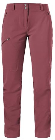 Schöffel Damen Pants Ascona Warm L, warme Wanderhose mit 4 Wege-Stretch, Wasserabweisende, atmungsaktive Thermohose, Acai, 40