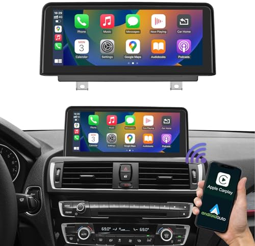 Road Top 10,25 Pulgadas Radio Coche con Inalámbrico Carplay para BMW 1 2 Serie F20/F21/F22/F23 2013-2015 Año con NBT Sistema, Car Radio Soporte para Apple Carplay/Android Auto/Mirrorlink/Navegación