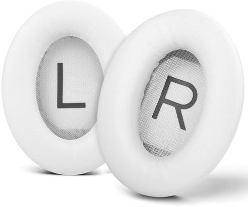 TOYOSO Replacement Ear Pads fit for Bose QuietComfort QC45 Headphones, Headphone Earpads Cushion with Noise Cancelling Foam, Soft Leather (White)