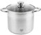 KARL HAUSMANN Pentola grande in acciaio inox – 7,2 l – Ø 22 cm – grande pentola a induzione adatta a tutti i piani cottura – pentola con coperchio – pentola per spaghetti – pentola in acciaio inox