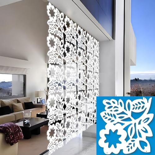 HAILM 60Pcs, Wasserdichter Raumteiler Aus Glas Für Büro-Bar-Hotel-Dekoration, Tragbare Paravent Trennwände Für Raumtrenner, Sichtschutz Aus Weißem PVC Zum Aufhängen