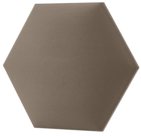 Meblowa1, Wandpaneele Samt Weich Gepolstert, Polsterpaneel Sechsecke, Samt Paneele Wandkissen, Modernes Design für Wohnzimmer & Kinderzimmer, Öko-Tex Zertifiziert, Beige, 30x26 cm