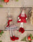 Weihnachtsschmuck zum Aufhängen, 2er Set, Rot & Grau Maus Mädchen