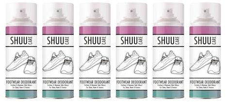 SDMAX Footwear Deodorant Spray, Shoe Care, Smell Remover, Freshens And Odor Prevention, Antibacterial Ingredient, Easy To Use, Lightweight And Portable, 250ml (6PCS)