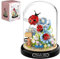 Blumen Bausteine Set, 596 Teile Insekten Blumenstrauß Micro Mini Baustein, Künstliche Pflanzen Mit Staubdichte Kuppel Und Sockel, Heimdekoration, Ideen Geschenk (P2283)