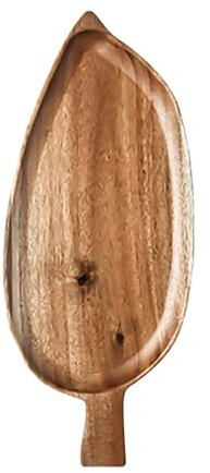 Mehrzweck-Holzschale, Blattform, große Platte für Snacks, eleganter Sushi-Präsentationsbehälter, elegantes Geschirr