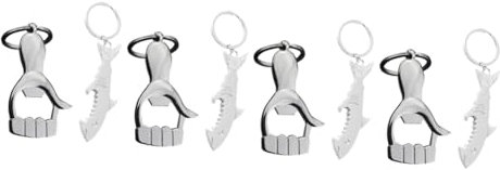 Cabilock 4 Juegos Llavero Abridor De Botellas De Cerveza Sacacorchos De Vino Mini Abridor De Tarros Abrelatas Abrebotellas Botella De Vida Silver Aleación De Zinc 2 Piezas * 4