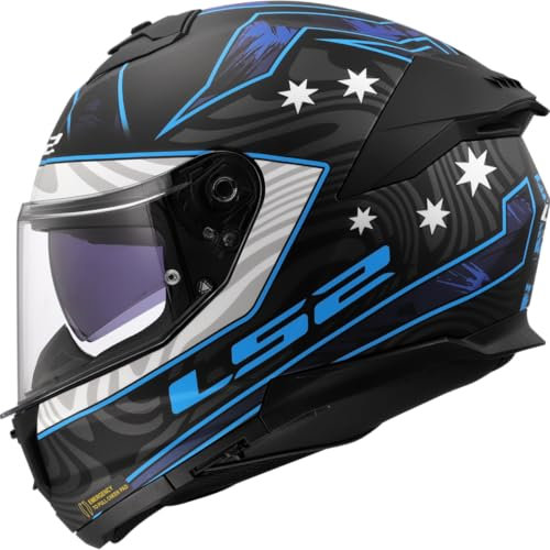 LS2, Casco Moto Integrale STREAM II GALDAM Matt Black Blue, L