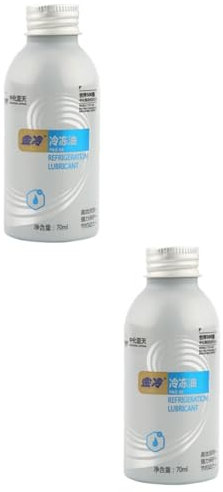Mikinona 2 Piezas 1 Refrigerante aceite de calabaza colgante de coche aceite compresor aceite motor aceite para aire acondicionado de coche aceite para compresores aluminio