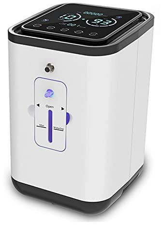 AZHANGU Concentratore del Generatore di Ossigeno Medico, Concentratore del Generatore di Ossigeno di Ossigeno Regolabile 35% - 96% con Funzione di Atomizzazione, PSA, 1-7 L/min.,KJR11