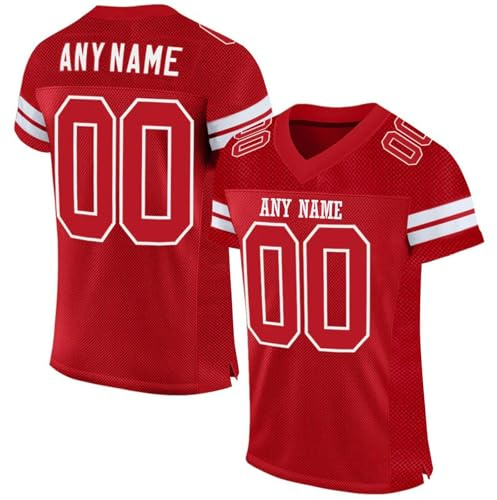 Personalisiert American Football Trikot für Herren Damen Jugend Vorschule Custom Football Jersey Sports Personalisierte Tshirt Printed Team Name & Number & Logo