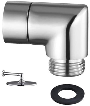 YZROHYI Adattatore Soffione Doccia 90 Gradi,Raccordo Tubo Doccia,Adattatore Rubinetto Tubo Doccia,Adattatore Angolo per Braccio,Adattatore per Tubo Flessibile Doccia,Connettore Gomito per Mano
