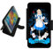 Personalised Name Alice in wonderland Phone case wallet For Apple iPhone/For Samsung Galaxy/For Google Pixel phone cover Silicone holder flip case, PU leather, card slots. Any name Black