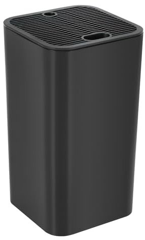 Knife Block, Removable Knife Holder Black Knife Block Without Knives Universal for Storing Knives, Scissors Sharpening Rods