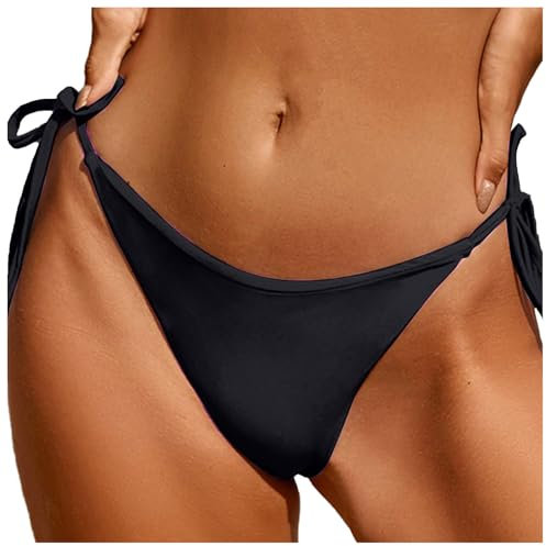 Costume Bagno Mestruale Donna, Costumi Assorbenti per Ciclo per Bikini, Biancheria Intima Mestruale a Prova di Perdite Moda Mare Donna Slip Bikini a Perizoma con Laccetti Tanga Bottom