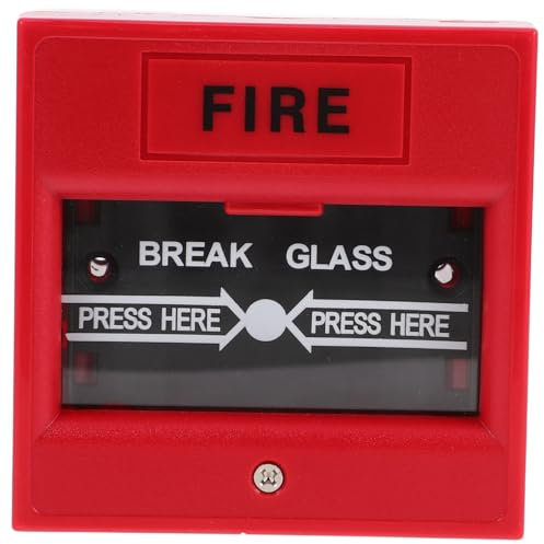 STOBOK Glasbruchalarm Notausgangs Sicherheits Glasbruchalarmknopf mit Manueller Rücksetzung für Zuhause und Unternehmen Kompaktes Design für Schnelle Alarmaktivierung