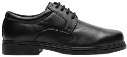 Zapatos de vestir de cuero para hombre con cordones estilo Derby | Diseño formal de puntera redondeada, tacón bajo y suela cosida para oficina, bodas, ceremonias y eventos elegantes