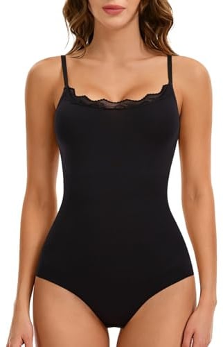 Joyshaper Women Lace Shapewear Bodysuit Tummy Control Full Body Shaper Tops
