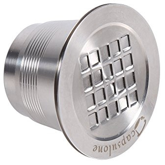 2 Types Compatible for Machine Stainless Steel Refillable Reusable Coffee Capsule (Thread Surface)