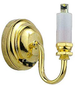 Melody Jane Puppenhaus Einzelne Kerze Wandleuchte Wandleuchter LED Batterie Lampe