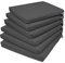Rollmayer 6er Set Stuhlkissen Stuhlauflage Sitzkissen Sitzpolster Auflage für Stühle in Haus und Garten Kollektion Vivid (Dunkel Grafit 61, 40x40x4cm)