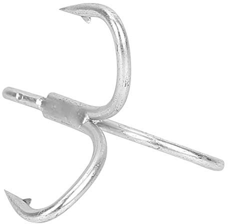 Fishing Hooks, Fishing Hook Sharpened Barbed High Strength Metal Treble Hooks Fishhook (10pcs*1/0#) Fishing Treble Hooks