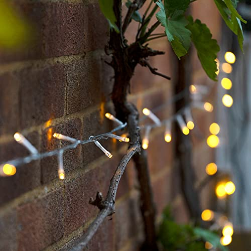 Lumify® USB aufladbare weiße & warmweiße Outdoor-Solarbetriebene Feenlichter - DualWhite, 300 LEDs