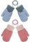 MengH-SHOP Kinder Strickhandschuhe Fäustlinge Winter Warme Handschuhe Fleece-Innenfutter Winterhandschuhe mit Schnur Kleinkinder Fausthandschuh für 3-6 Jahre Jungen Mädchen 2 Paar (Blau und Rosa)