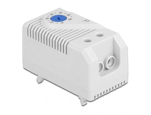 Delock Thermostat with opener contact for top-hat rail