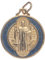 Medaille Heiliger Benedikt Zamak vergoldet emailliert Verschiedene Masse, 22 mm (0.87 inc.)