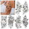 LEADTEAM Fake Tattoos, Temporäre Tattoos 3D Tattoo Aufkleber Rose Tattoo Blume Tattoo Arm Tattoo, Klebe Erwachsene Tattoo Tatoos Aufkleben Damen Fake Frauen Party Deko Karneval Geschenk