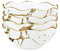 fanquare Juego de 4 Tazones de Cereales de Mármol de Oro Blanco, Cuencos de Ramen Japoneses, Tazones Pequeños de Cerámica para Sopa, Ensalada, Pasta