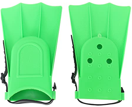 CLPEEN Kinder Erwachsene Verstellbare Flossen Schwimmen Tauchen Schwimmflossen - Gruen, S: 25-30