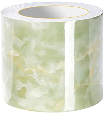 VisitRyl Selbstklebende Wandaufkleber Grenze 30cm X 500cm, TapetenbordüRe Selbstklebend BordüRe, Wasserdichte WandbordüRe FüR Zuhause BüRo Hotel Diy Dekoration GrüNe Jade