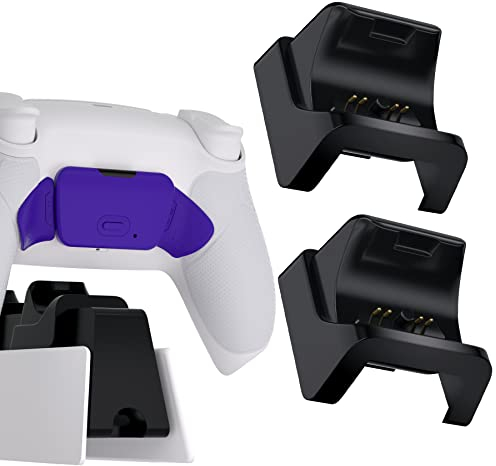 eXtremeRate RiseDock Supporto Estensione per ps5 Controller Stazione di Ricarica con RISE&RISE4 Remap Kit,Estensori di Caricatore Compatibile con HEXGAMING Rival,Rival Pro&Ultimate-Nero