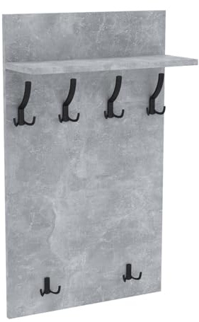 AKKE Garderobenpaneel, Wandgarderobe, PVC Maxi, Beton, 100cm x 60 cm