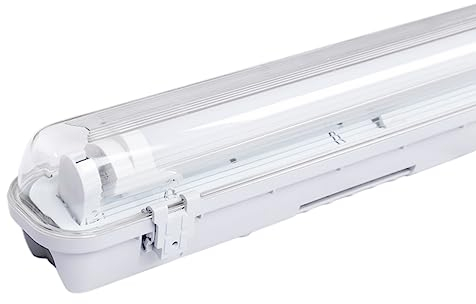 Sonnewelt LED Feuchtraumleuchte 120 cm 4000K Neutralweiß 18W 1530lm Flimmerfrei T8 Werkstattlampe IP65 Wasserfest Wannenleuchte Leuchte für Garage Keller Bad Büro Warenhaus