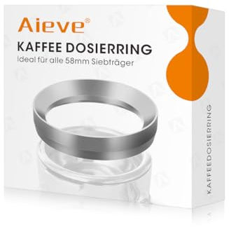 AIEVE 58mm Kaffee Dosierring Dosiertrichter Siebträger Kaffeedosierring Espresso Magnetisch Trichter Ersatzteile für 58mm Siebträgermaschine kompatibel mit Rancilio Silvia, Bezzera BZ10 (Version 2)