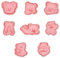 Bärenform Ausstechform, 8 Stück 3D Plätzchenausstecher, Ausstechformen Set, Keksausstecher, 3D Keksstempel für Kekse, Schokolade, Fondant, Kuchendekoration