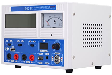 Fyearfly Fuente De Alimentación De CC Ajustable, Voltaje De Entrada De Fuente De Alimentación Lineal De Banco Regulado De Conmutación De Pantalla LCD AC220V-230V A Salida De DC0-15V