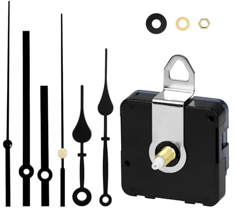 YIWONFU Silent Quartz Clock Movement Kit, Battery Powered With 2 Styles Hands, DIY Wall Mechanism Parts Motor Replacement for Repair Home Office