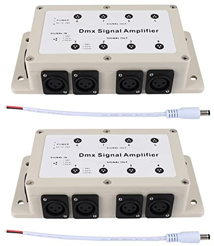 TAMOSH 2X Dc12-24V 8 Kanal Ausgang DMX Dmx512 LED Controller Signal Verstaerker Splitter Verteiler Fuer Heim Geraete