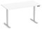 Ergolutions® FOKUS Schreibtisch, Gestell Weiß, Tischplatte 1600 x 800 x 19 mm Topweiß - Elektrisch höhenverstellbar bis 128 cm, 80kg Traglast, schnelle leise Motoren, ergonomischer Standing-Desk